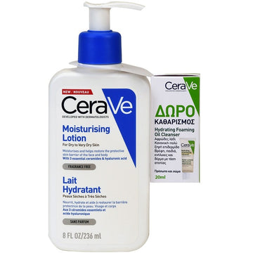 CeraVe Promo Moisturizing Lotion Ενυδατικό Γαλάκτωμα Προσώπου και Σώματος 236ml & Δώρο Hydrating Cleanser 20ml